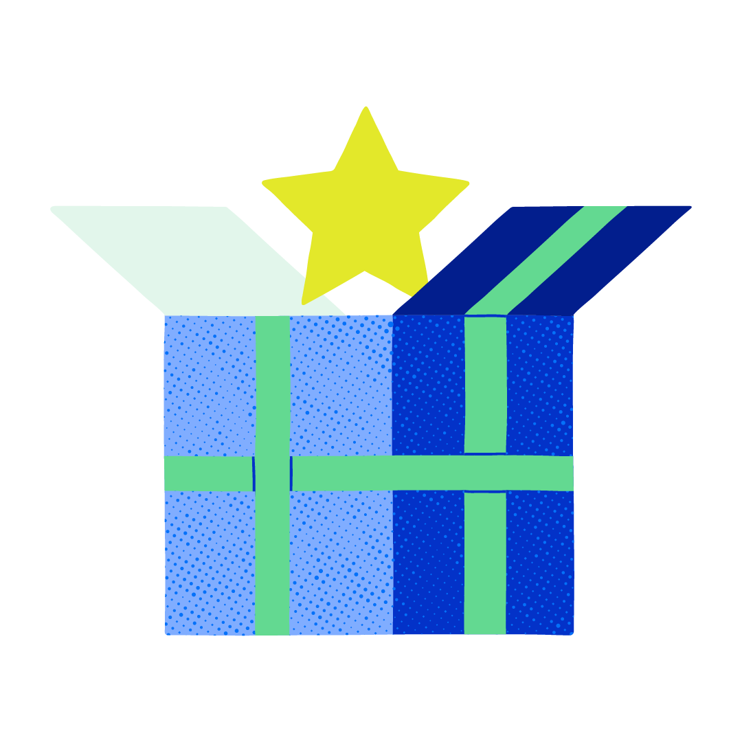 Caja sorpresas con estrella